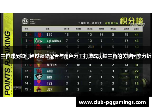 三位球员如何通过默契配合与角色分工打造成功铁三角的关键因素分析